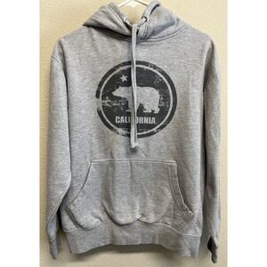 MOTIF APPAREL Men's Size S California Bear Hoodie Sweatshirt Gray Black